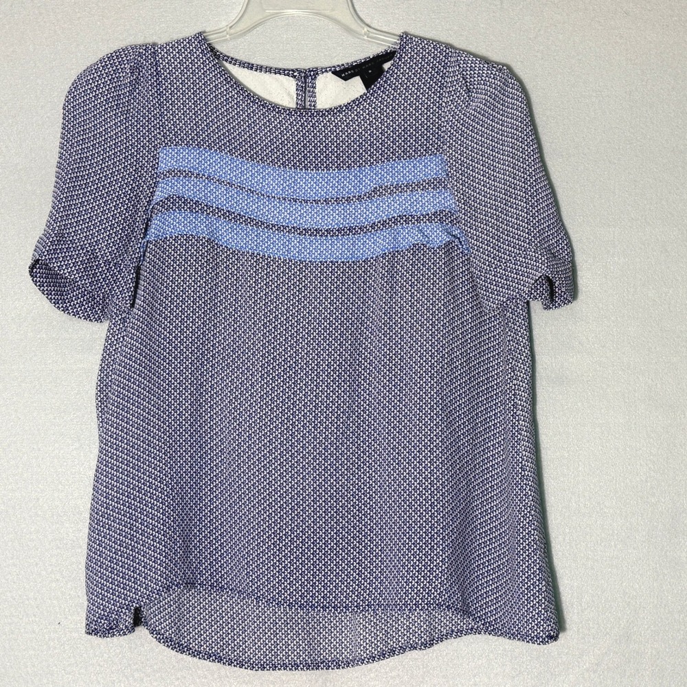 Marc by Marc Jacobs Silk‎ Pleated Boho Top Womens Size S Feminine